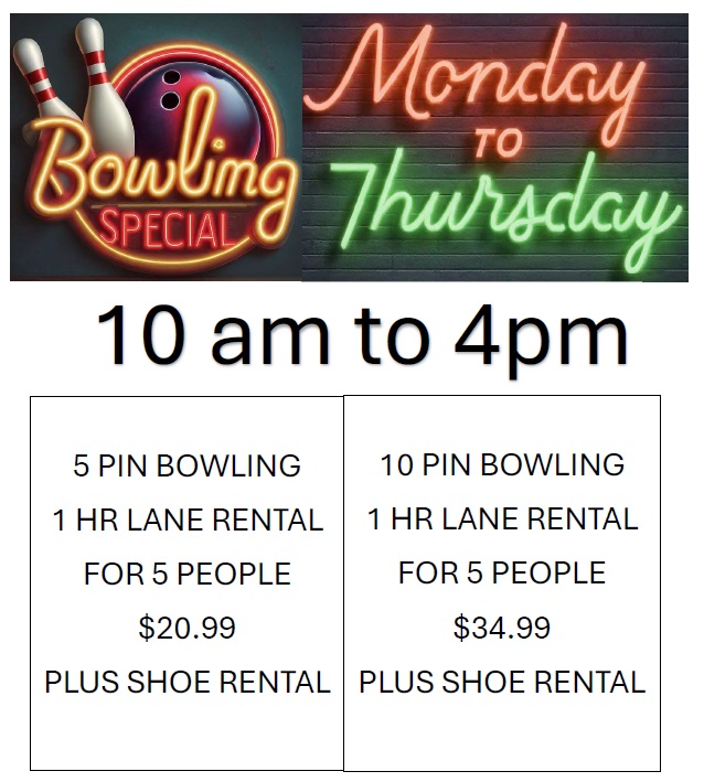 10 Pin Public Bowling Specials Scottsdale Lanes